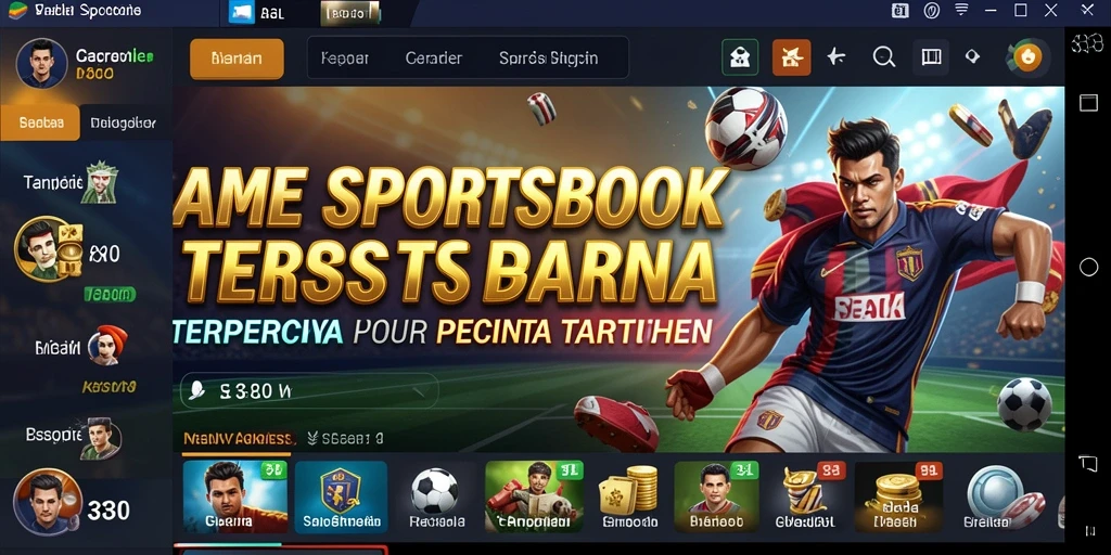 Tampilan menarik dari gameplay aplikasi Sportsbook 33L.