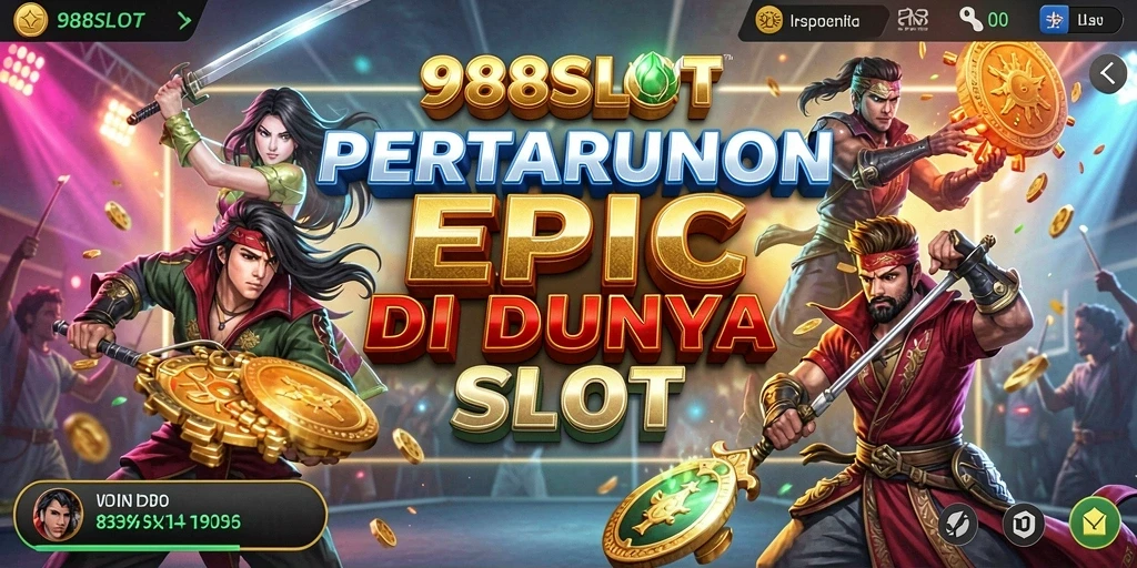 Gameplay seru di 988SLOT dengan pertarungan strategis dan slot.