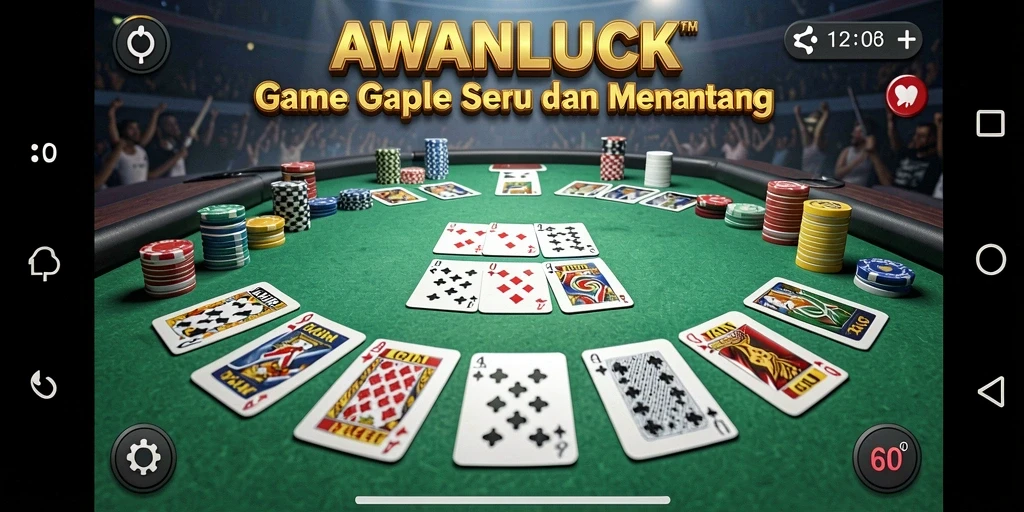 Tampilan gameplay seru dalam AWANLUCK yang penuh strategi Gaple.