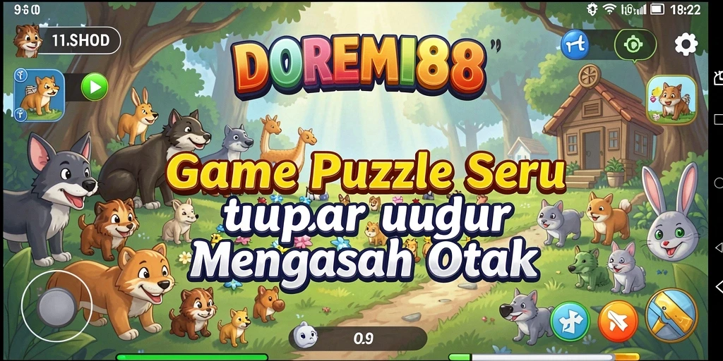 Tampilan gameplay puzzle menarik dari DOREMI88.