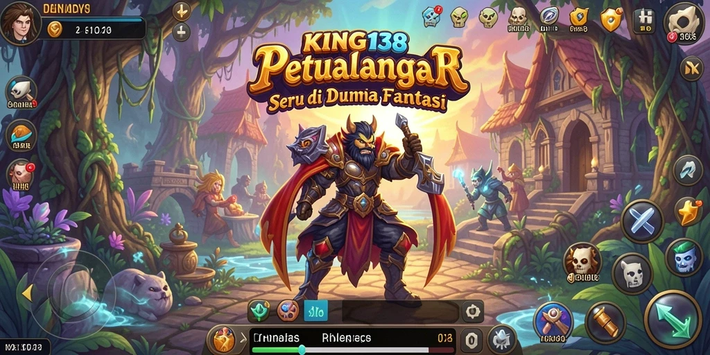 Tampilan gameplay <strong>KING138</strong> menunjukkan petualangan penuh aksi dan eksplorasi mendebarkan.
