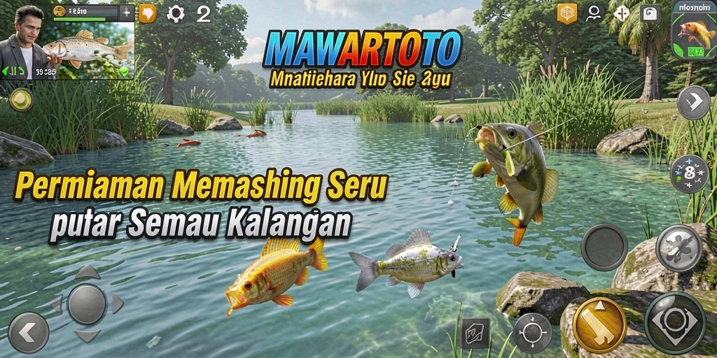 Screenshot gameplay MAWARTOTO menampilkan aksi memancing yang mendebarkan.