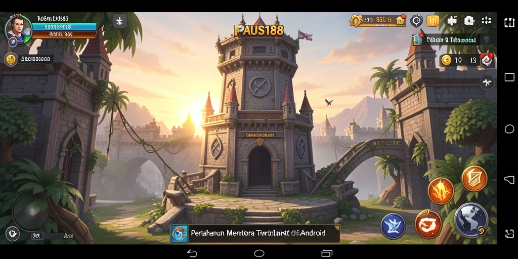 Screenshot utama dari gameplay <strong>PAUS188</strong> menampilkan serangan musuh dan strategi pertahanan.