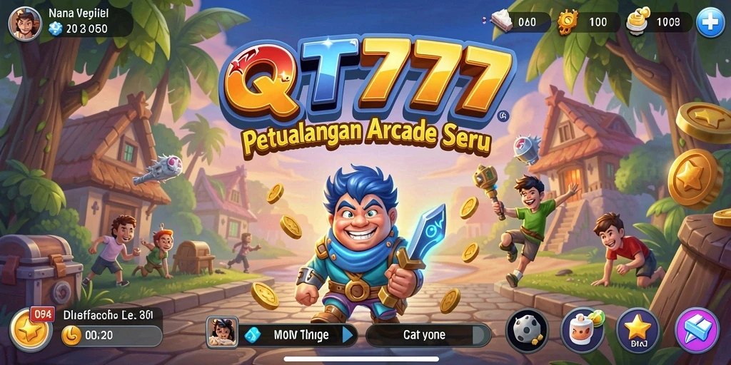 Tangkapan layar menampilkan momen aksi seru dalam gameplay QT777.