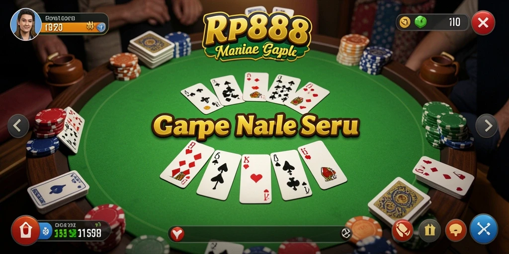 Tampilan gameplay seru dari game Gaple RP888.