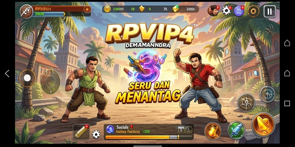 Screenshot RPVIP4 menampilkan pengalaman Match-3 yang seru.