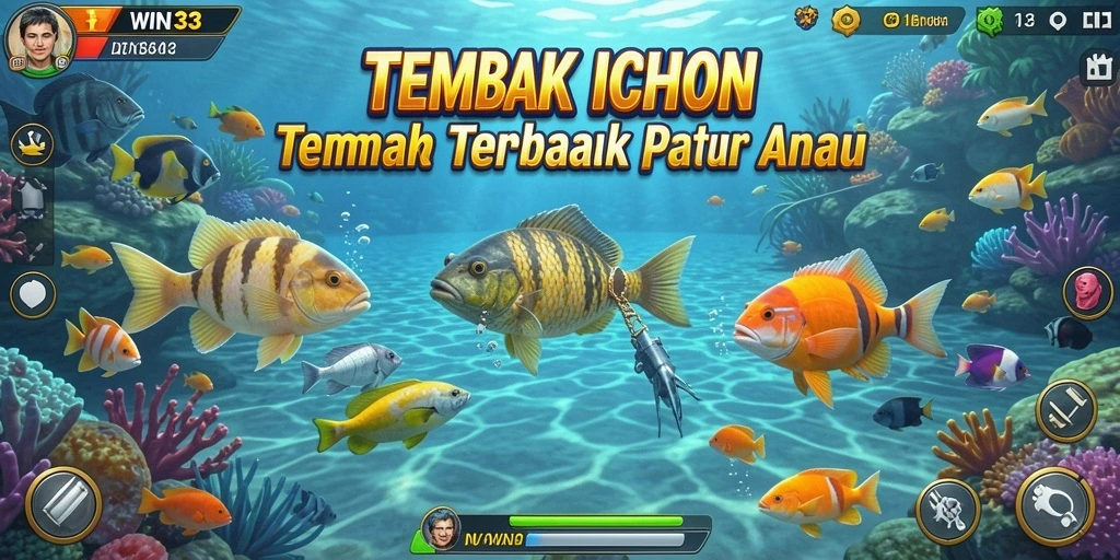 Tampilan gameplay <strong>WIN33</strong> yang mendebarkan dengan ikan berwarna-warni.